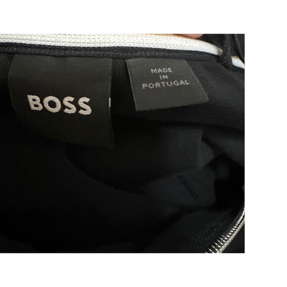 Hugo Boss Cotton zip-up hoodie with monogram jacquard Black Size Large New - Picture 4 of 6